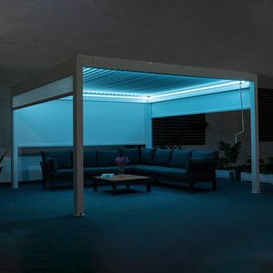 <span class=keywords><strong>Pergola</strong></span> d'extérieur 3x3 Bioclimatic <span class=keywords><strong>Pergola</strong></span> d'extérieur à persiennes durable et imperméable en aluminium noir bon marché - Product Image 2