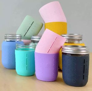 Manchons isolants en silicone pour tasses et bocaux Mason pour enfants – Qualité alimentaire, écologiques, compatibles lave-vaisselle, isolation thermique - Product Image 1