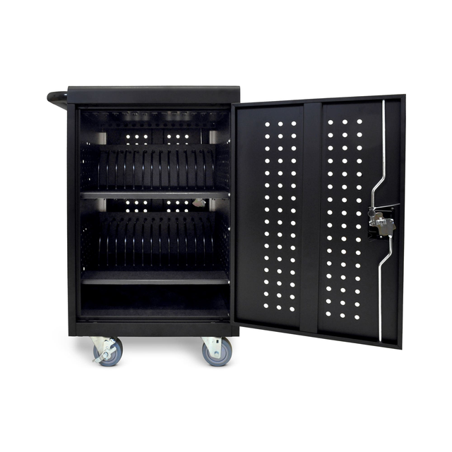 36 Bay Laptop Charging Cart Tablet Chromebook Security Storage Cabinet 45W USB-C Charging Trolley KD Package UL CE ETL Approved