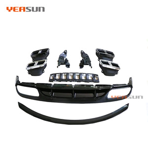 Difusor trasero W205 de alta calidad, edición 1, actualización de estilo, parte trasera deportiva para Mercedes Benz <span class=keywords><strong>C</strong></span> <span class=keywords><strong>Coupe</strong></span> Class 2015 2016 2017 2018 - Product Image 2