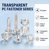 Vis de machine à tête ronde Phillips en plastique transparent PC M3 M4 M5 M6 avec jeu d'écrous hexagonaux isolants – Vente en gros