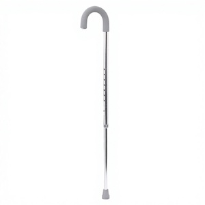 Canne simple en aluminium avec poignée en mousse Bâtons de marche à hauteur réglable Canne de marche Baston en aluminium - Product Image 1