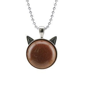 Ciondolo in cristallo Vintage collana a forma di testa di gatto naturale gemma ciondolo regalo di laurea per gli <span class=keywords><strong>amici</strong></span> <span class=keywords><strong>e</strong></span> gli <span class=keywords><strong>amanti</strong></span> - Product Image 5