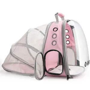Carry-out bag Portable expansion capsule Two-shoulder cat backpack Small dog bag Breathable and expandable pet bag