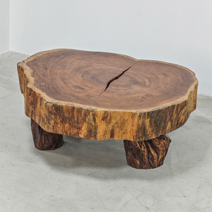 Tavolino da caffè Vintage in legno massello, - Product Image 3