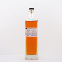 750ml Long Grand carré Rectangulaire Forme Vodka Tequila Brandy Whisky Bouteilles En Verre Offre Spéciale