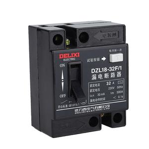 Delixi 2P Residual Current <b>Protection</b> <b>Circuit</b> Breaker Household 220V Single-Phase 32A/20A DZL18-32F/1 Residual <b>Circuit</b> Breaker - Product Image 1
