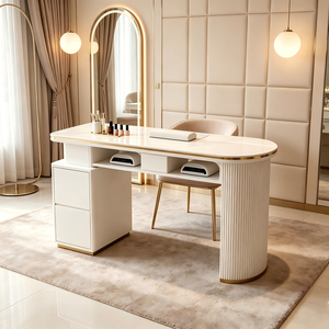 Muebles Profesionales para Estación <span class=keywords><strong>de</strong></span> Manicura, <span class=keywords><strong>Mesa</strong></span> <span class=keywords><strong>de</strong></span> Uñas Moderna con Gabinete <span class=keywords><strong>de</strong></span> Almacenamiento para Salón <span class=keywords><strong>de</strong></span> Belleza y Estudio <span class=keywords><strong>de</strong></span> Uñas - Product Image 3
