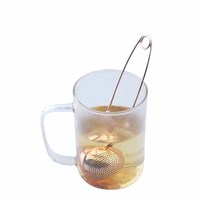 Infuseur boule à thé en or rose cuillère à thé en vrac pince filtre à thé pour tasses verres théière cruche
