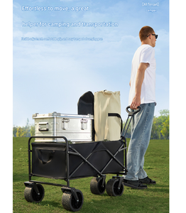Chariot <span class=keywords><strong>de</strong></span> plage pliable, capacité <span class=keywords><strong>de</strong></span> charge élevée, chariot <span class=keywords><strong>de</strong></span> camping robuste, chariot <span class=keywords><strong>de</strong></span> plage pliable pour le shopping et les pique-niques - Product Image 2