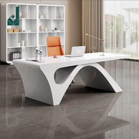 Conjunto de Escritorio y Silla de Oficina Modular, Simple, Moderno y Ecológico, Sin Ensamblaje, para Consultas Médicas y de Belleza, con Material MDF