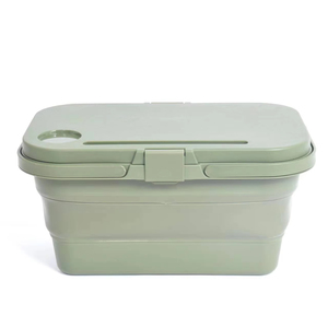 2024 New Arrival Portable Foldable Picnic Basket Outdoor Camping <strong>Plastic</strong> <strong>Bucket</strong> <strong>with</strong> <strong>Handle</strong> <strong>and</strong> <strong>Lid</strong> - Product Image 1