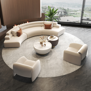 Muebles de Sala de Estar Modernos de Lujo Ligero para Tienda 4S, Oficina, Área de Hotel, Recepción-Ventas, Sala de Estar 20250621L - Product Image 1