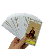 Jeu de cartes de tarot déjoué avec impression holographique en papier personnalisé et Oracles avec guide Cartes de tarot Rider Waite