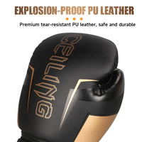 Gants de boxe professionnels en cuir PU, ajustables, pour adultes, personnalisables, pour le combat Sanda, Muay Thai, pratiques en extérieur