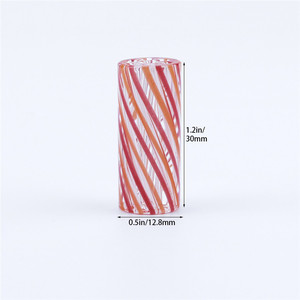 Boquilla de Succión de Vidrio Hecha a Mano con Diseño de Rayas en Espiral, Puntas de Vidrio Duraderas - Product Image 4