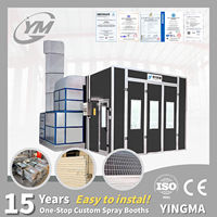 Cabine de peinture automobile portable, isolation EPS 50 mm, débit d'air 20000 m3/h, four professionnel Yingma