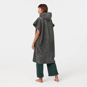 Vacances d'été 100% coton Surf Bath Serviette <span class=keywords><strong>de</strong></span> plage <span class=keywords><strong>Poncho</strong></span> à capuche pour <span class=keywords><strong>femme</strong></span> avec cordon <span class=keywords><strong>de</strong></span> serrage - Product Image 4