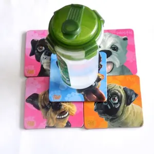 OEM custom square Pet cute mdf cork coaster set, wooden table mat coaster print your photo. my dog coasters