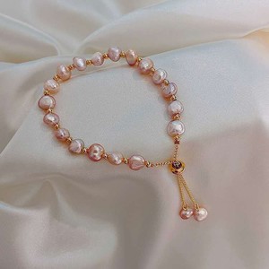 Factory Wholesale Baroque Shape Natural Color Irregular Women Gold Plated <b>Beaded</b> <b>Bracelets</b> Trendy Freshwater Pearl - Product Image 5