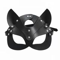 Masque de Bondage en Cuir SM BDSM en Forme de Lapin Jouet de Cosplay pour Adulte