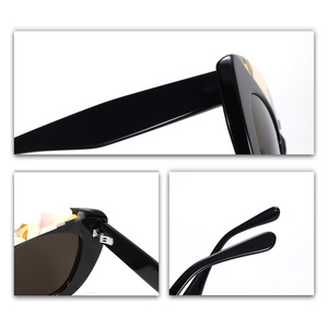 Gafas de Sol de Moda para Mujer, Estilo Ojo de Gato, Extra Grandes, Montura Completa de Acetato, Protección UV400, Cómodas, Degradado Blanco, Diseño de Diseñador - Product Image 4