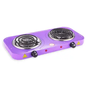 coil cooking stove with dual heating elements electric hot plate for kitchen use