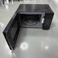 Plateau tournant en verre Table électrique noire numérique 900W 25L Friteuse à air Mini four à micro-ondes de comptoir