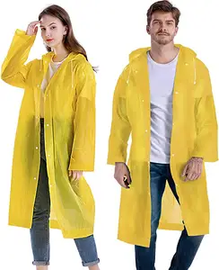 WOQI Hot Sale Sturdy Breathable Rain Poncho Lightweight Waterproof High-Grade EVA Fashion Raincoat