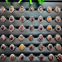 Bague en argent S925 incrustée de cristal naturel Aurora 23, bijoux en cristal de guérison pour femmes, vente en gros