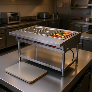 Calentador de Alimentos Eléctrico Comercial de 18 Cuartos de Galón, Acero Inoxidable, Vaporizador, Equipo para Restaurantes, 1500W, Rectangular, Plateado - Product Image 2