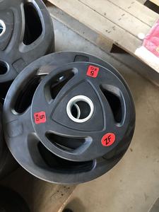 <span class=keywords><strong>Techfit</strong></span> – plaque recouverte de caoutchouc noir à 3 trous, équipement de Fitness pour la gymnastique à domicile, plaques de poids d'haltères, Offre Spéciale - Product Image 4