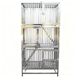 Lüks Paslanmaz Çelik Köpek Kulübesi Kolay Kurulumlu Evcil Hayvan Kafesi Kutulu Açık Hava Hayvan Çiti - Product Image 2