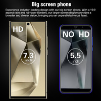 Versión Global del S24 Ultra, 16GB+1TB, Android 13, Smartphone de 7.3 Pulgadas, LED HD 90Hz, Compatible con Stylus, 4G 5G, Super Resistencia