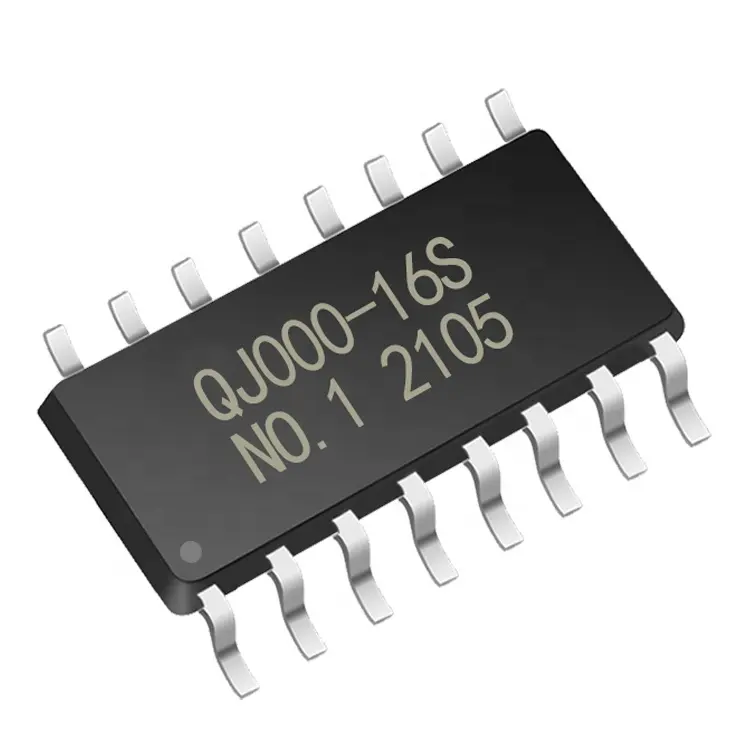 QJ000-16sサウンドレコーダーチップ16PINUARTシリアル制御プログラム可能なMp3ボイスICチップ