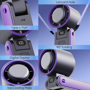 Ventilateur portatif multifonctionnel léger de 3600 mAh, alimenté par USB, pliable, pour les voyages, le camping, le bureau, le refroidissement en extérieur - Product Image 6
