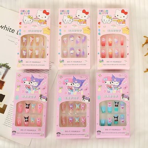 Uñas postizas Hello Kitty, 12 piezas, pegatinas de uñas para niños, diseños divertidos para hacer tú mismo - Product Image 3