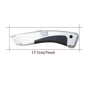Couteau utilitaire de sécurité rétractable, couteau utilitaire à lame interchangeable facilement, couteau de <span class=keywords><strong>couvreur</strong></span> robuste pour découpe intensive - Product Image 5