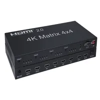 HDMI-संगत मैट्रिक्स स्विच 4x4, 4K HDMI के मैट्रिक्स स्विचर फाड़नेवाला EDID के साथ बॉक्स से बाहर 4 में 4 चिमटा और आईआर रिमोट कंट्रोल HDM