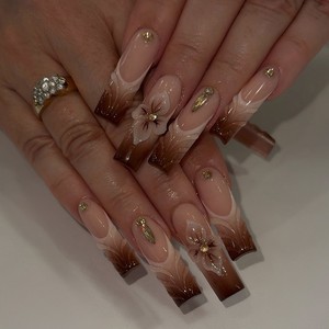 <span class=keywords><strong>Uñas</strong></span> Postizas de Lujo con Estampado de Leopardo y Logotipo Personalizado, 100 Estilos, <span class=keywords><strong>Uñas</strong></span> Acrílicas <span class=keywords><strong>Largas</strong></span> Tipo Ataúd, <span class=keywords><strong>Francesas</strong></span>, Cobertura Completa, Marca Privada - Product Image 2