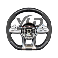 YLD pour Benz 2015-2021 Volant personnalisé en fibre de carbone avec LED W205 C300 E260 E300 S400 G350 GLA 43 GT AMG GLB GLC SL