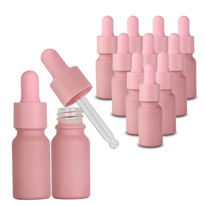 Botol Pipet Serum Minyak Kaca Matte Pink Frosted 2oz 60 ml dengan Pipet untuk Perawatan Kulit Kosmetik, Dapat Didaur Ulang, Warna Rose Gold - Product Image 2