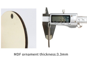 Ornements de Noël suspendus en MDF de style africain, 3 pouces, renne, flocon de neige, bonhomme de neige, ornements de Noël en bois MDF de 3 mm - Product Image 4