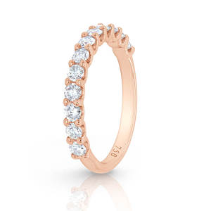 Bague en or blanc/jaune/rose 18 carats avec diamant de laboratoire - Product Image 6