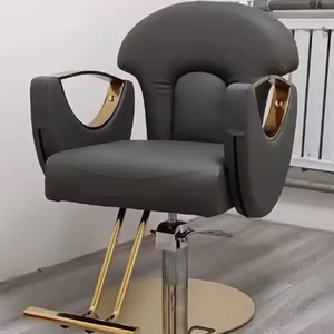 Hot Selling Hair <b>Salon</b> <b>Furniture</b> Reclining Barber Chair Adjustable Golden Barber Chair Beauty <b>Salon</b> Factory - Product Image 1