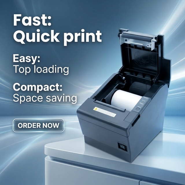 Portable Thermal Barcode Receipt Printer Pos Mini 80mm Thermal Receipt Printer Auto Cutter Thermal Receipt Printer Easy Paper