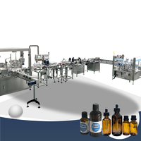 Ligne de remplissage automatique de liquides en bouteille pour l'huile de chanvre, le sérum CBD, l'huile essentielle, machine d'emballage
