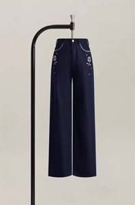 Ensembles de jeans pour femmes, pantalons pour femmes grandes tailles, <span class=keywords><strong>taille</strong></span> <span class=keywords><strong>haute</strong></span>, robes d'été, hauts, style européen et américain, skinny, évasés, pour femmes - Product Image 4