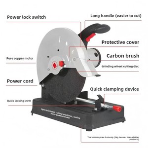 Máquina de Corte de Perfiles Eléctrica de 2200W, Grado Industrial, Multimaterial, para Acero, Acero Inoxidable, Aluminio, Madera, Motor de Cobre Puro - Product Image 2