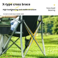 Vente en gros de chaise pliante de réalisateur à dossier haut ultra-léger et confortable avec accoudoirs pour le camping en plein air, la chasse et la pêche